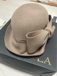 CA4LA ベージュリボンハット