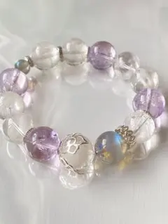 [最終値下げ]ラブラドライト×ラベンダーアメジスト×コットンインデザブレ