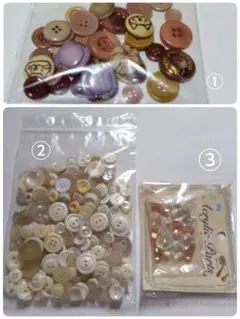 アクリルパーツとボタンセット ピンク系ホワイト系 猫デザインなど大量