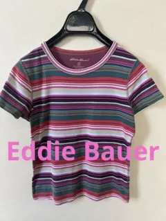 Eddie Bauer ストライプ柄 Tシャツ XS