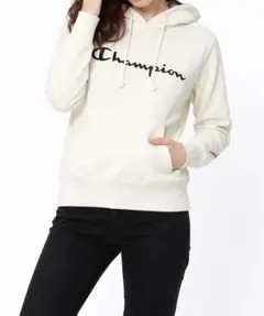Champion ロゴパーカー オフ白 L レディース