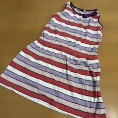 BeBe ストライプ ノースリーブワンピース 130