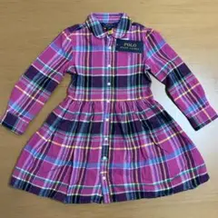 POLORALPH LAUREN⭐︎チェック柄長袖シャツワンピース⭐︎110