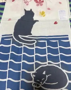 新品　自宅保管　かまわぬ　春待ち猫　手ぬぐい