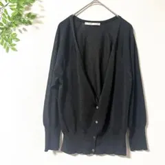 NOLLEY'S Sophi ノーリーズソフィ ラメ入りカーディガン 黒 38