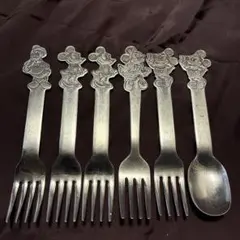 ディズニー　ミッキー　ミニー　ドナルド　スプーンフォーク　合計6本