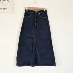 無印良品　MUJI デニムロングスカート　裾フレア　カジュアル　万能