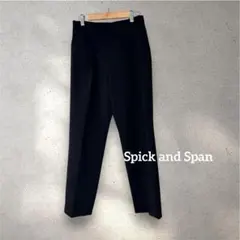 スピックアンドスパン ダブルクロステーパードパンツ サイズ38 ブラック