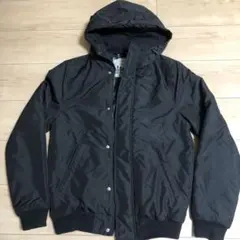 H&M DB SUPPLY フード付きナイロンジャケット 黒　XS/S