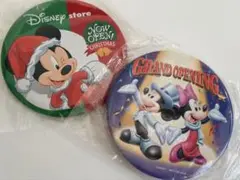 Disney ミッキー ミニー 缶バッジ 2個セット