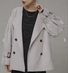 アーバンリサーチ Sonny Label 撥水ノーカラーショートトレンチコート
