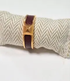 ダンダン様専用【極美品】エルメス リング アテナ 57 レザー メタル