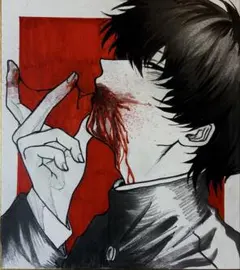 まるまるさま専用⟡.· 手描きイラスト アナログ 男の子 学ラン