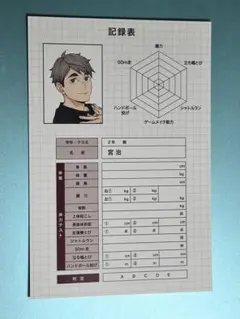 ハイキュー!! 宮治 ポストカード 記録表 アニメイト特典