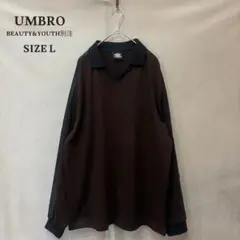 BEAUTY&YOUTH UMBRO 別注 ゲームシャツ ブラウン L メンズのサムネイル