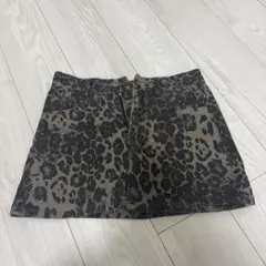 Dazy ヒョウ柄 タイトスカート カーキ系