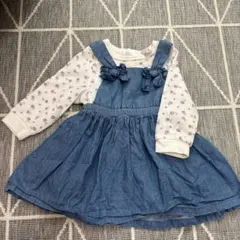 petit main デニムワンピース 80