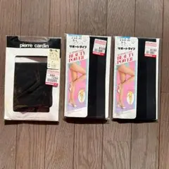 pierre cardin他）黒 ストッキング3足 S-L