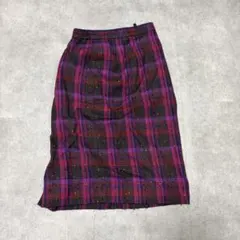 90's vintage ロングスカート チェック 昭和レトロ クラシック