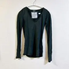 POLO EXCELLENCE【S】 ブラック Vネック 長袖 トップス メンズ