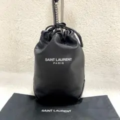 サンローランパリ テディ レザー 巾着 チェーン ショルダー バケットバッグのサムネイル