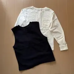 GLOBAL WORK 重ね着　Vネック 長袖カットソー 140