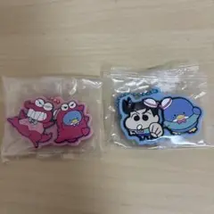 クレヨンしんちゃん サンリオキャラクターズ はぴだんぶい ラバーキーホルダー