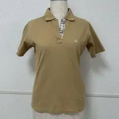 新品タグ付き　Burberry London ベージュ ポロシャツ 新品タグ付き バーバリー ロンドン BURBERRY LONDON スキッパーシャツ