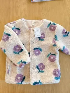 SM2 ジャカードボアブルゾン　ベージュ　花柄　ベビー　キッズ　100