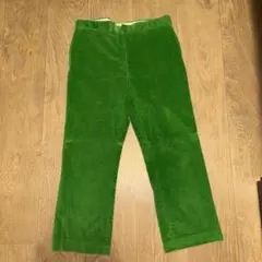 80s 緑色コーデュロイスラックス