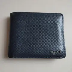 agnes b. 二つ折り財布 メンズ ネイビーのサムネイル