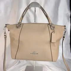 COACH コーチ F6229 2WAY ショルダーバッグ ベージュ 本革 美品
