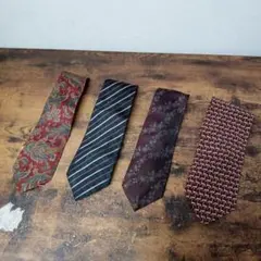 Gs31 ネクタイ ブランドネクタイ 4本 まとめ売り メンズ シルク