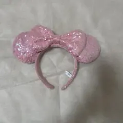 ディズニー カチューシャ ピンク スパンコール ミニー