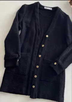 ZARA ブラック ノーカラージャケット Sサイズ