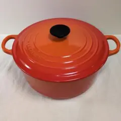 新品未使用】LE CREUSET 両手鍋 チェリーレッド 鋳物ホーロー24cm