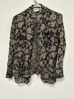 古着 柄シャツ ブラウス Chico's Design 花柄長袖シャツ 柄物