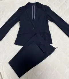 ESPRITMUR レディーススーツ パンツスーツ ネイビーストライプ