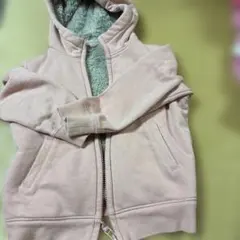UNIQLO KIDS 裏ボア フルジップパーカー ピンク