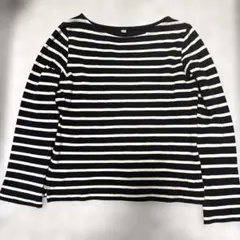 ユニクロ UNIQLO ボーダー 長袖 白黒 Ｍサイズ