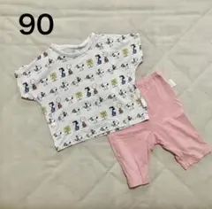 【90cm】UNIQLO スヌーピー柄 ベビーパジャマのサムネイル