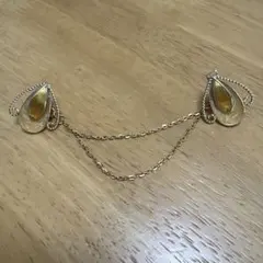 ★カーディガンクリップ ストール留め ゴールドカラー 雫型のサムネイル