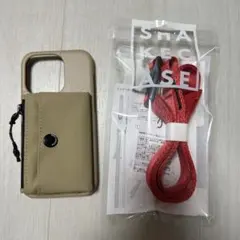 SHAKECASE ポケット付きケース ベージュ