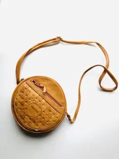 【新品未使用】シンガポール お土産 本革 編み込み ポシェット