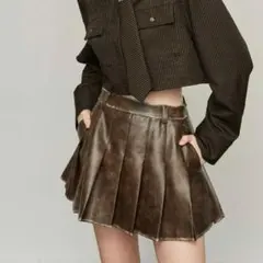 最終値下げ完売商品✴︎新品✴︎EMODA✴︎ヴィンテージライクプリーツミニスカート