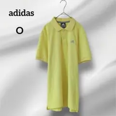 adidasアディダス　半袖ポロシャツ　 イエロー 　Oサイズ