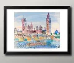 山下 清「ロンドンのタワーブリッジ」印刷複製画 - メルカリ