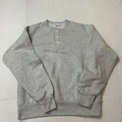 ヘルスニット ヘンリーネック 薄手スウェット M