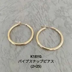 2026年最新】18金 パイプフープピアス k18イエローゴールドの人気 