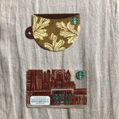 スターバックスカード2枚 「ジンジャーブレッドハウス 」「コーヒーカップリーフ」